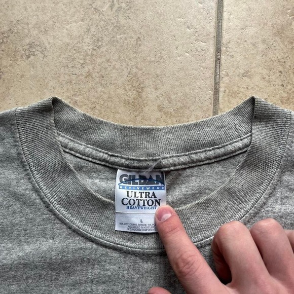 CLEANN Y2K grey‎ graphic tee! -tagged L, see measurements - Picture 4 of 8